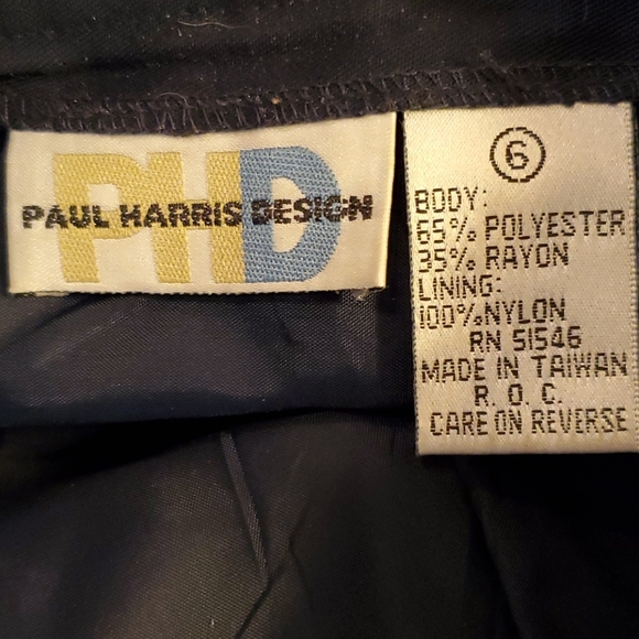 🌞SALE 3/$30🌞 Paul Harris Lined Navy Skirt Sz 6 - Picture 3 of 4